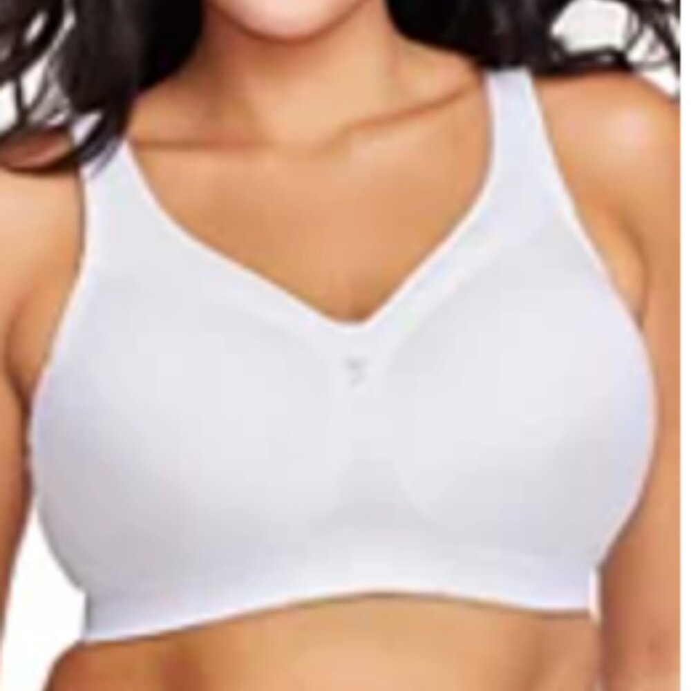 Glamorise Plus Size Full Figure MagicLift Seamless Everyday Wirefree 38B White